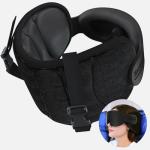 Travel Neck Pillow with Eye Mask and Head Strap