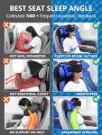 Travel Neck Pillow with Eye Mask and Head Strap