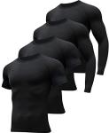 HOPLYNN Men’s Compression Workout Shirts - 4 Pack