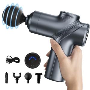 LEERCON Deep Tissue Massage Gun with 4 Heads