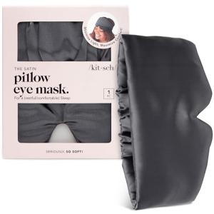 Kitsch Satin Sleep Mask - Charcoal Black Eye Cover