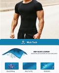 HOPLYNN 4-Pack Athletic Compression Shirts for Men