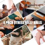 Motivational Stress Balls for Kids and Adults - 4 Pack