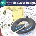 BUYUE 360° Travel Neck Pillow Kit with Sleep Mask