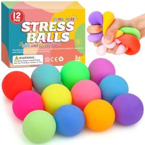 12 Pack Squishy Stress Balls for Tension Relief