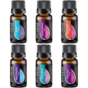 O'linear Essential Oils 6 Blend Aromatherapy Set