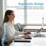 Adjustable Laptop Stand for Stress Relief - Black