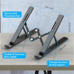 Adjustable Laptop Stand for Stress Relief - Black