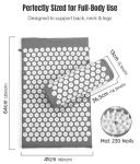 ROMIX Acupressure Mat and Pillow Set for Relief