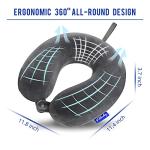 Memory Foam Travel Neck Pillow with Strap