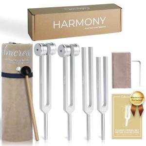 Tuning Fork Healing Set with Mallet and Bag