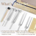 Tuning Fork Healing Set with Mallet and Bag