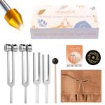 Healing Tuning Forks Set with Vegan Leather Pouch