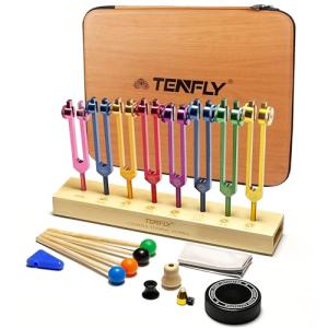 TENFLY 8-Piece Chakra Tuning Forks Set
