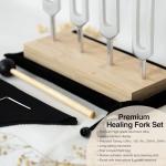 Sound Healing Tuning Fork Set with Bamboo Tray