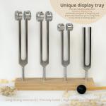 Sound Healing Tuning Fork Set with Bamboo Tray