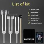 Healing Tuning Fork Set with Hammer for Stress Relief