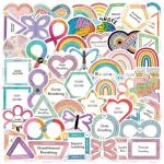 Calming Breathing Exercise Stickers - 100 Pack