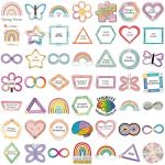 Calming Breathing Exercise Stickers - 100 Pack