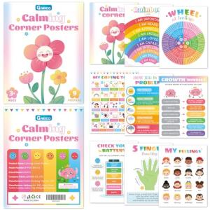 Calming Corner Posters: 9 Pack for Kids