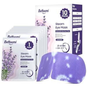BeHoomi Lavender Steam Eye Mask, 10 Packs