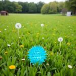 Blue Spiky Massage Ball for Stress Relief and Recovery