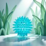Blue Spiky Massage Ball for Stress Relief and Recovery