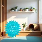 Blue Spiky Massage Ball for Stress Relief and Recovery