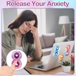 Fulmoon 120 Pcs Textured Fidget Stickers for Anxiety