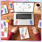 Fulmoon 120 Pcs Textured Fidget Stickers for Anxiety