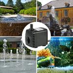 Decdeal 600L/H Submersible Water Pump for Hydroponics