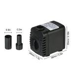 Decdeal 600L/H Submersible Water Pump for Hydroponics
