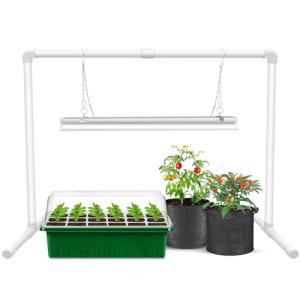 Wolezek Adjustable 2ft T5 Grow Light for Seeds