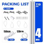 Barrina 4FT V-Shape Indoor Grow Lights, 4 Pack