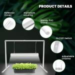 Wolezek Adjustable 2ft T5 Grow Light for Seeds