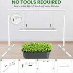 Wolezek Adjustable 2ft T5 Grow Light for Seeds