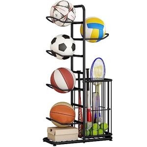 Game Console Storage Rack with Organizer Baskets