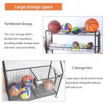 Lhysn Sports Equipment Organizer with Baskets and Hooks