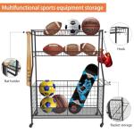 Lhysn Sports Equipment Organizer with Baskets and Hooks