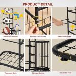 Game Console Storage Rack with Organizer Baskets