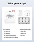 SooPii 6-Port USB Charging Station with Cables