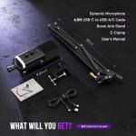 FIFINE Gaming Microphone Kit with RGB Controls