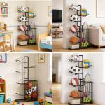 Game Console Storage Rack with Organizer Baskets
