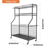 Lhysn Sports Equipment Organizer with Baskets and Hooks