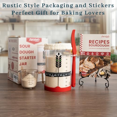 Sourdough Starter Kit with Recipe Book and Tools