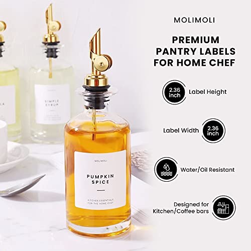 MoliMoli Minimalist Labels Set for Kitchen Organization