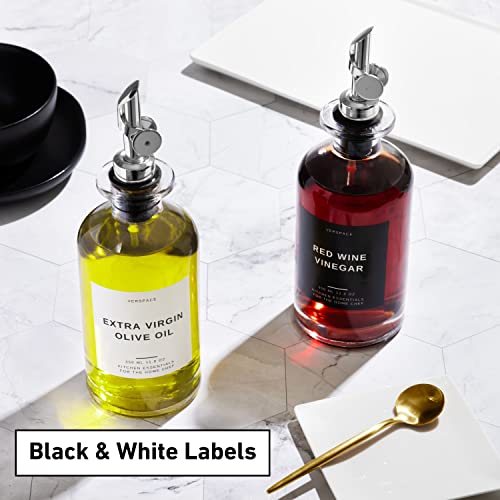 Olive Oil Bottle Labels - 40 Waterproof Stickers