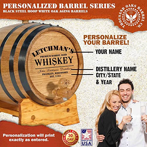 Personalized Oak Barrel 5 Liters - Brown Design