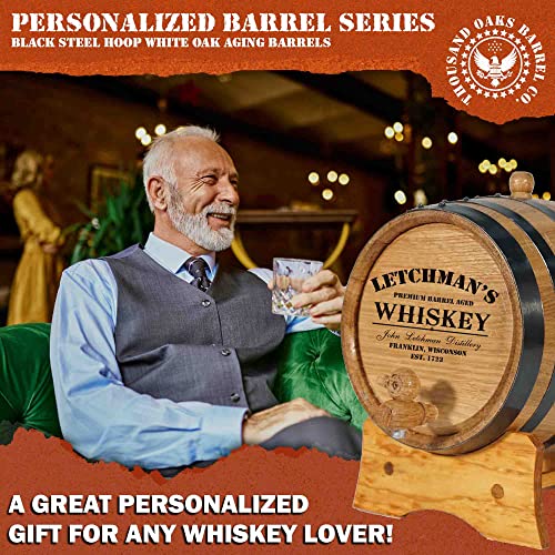 Personalized Oak Barrel 5 Liters - Brown Design
