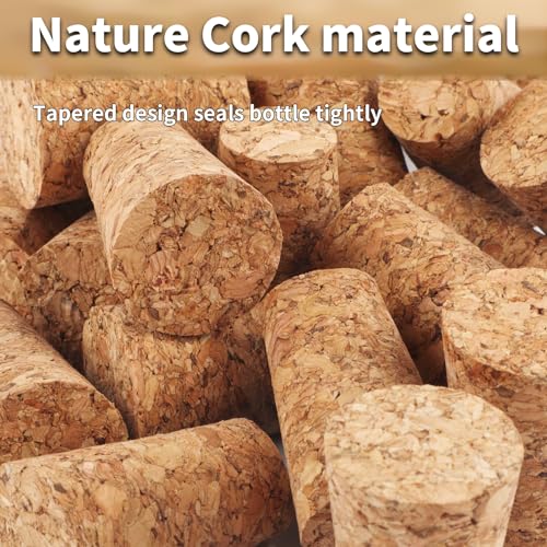 20 Pack Tapered Wooden Corks for Bottles
